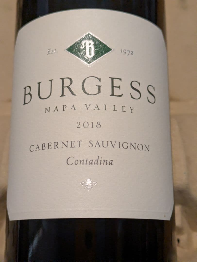 コンタディナ カベルネ ソーヴィニヨン 2018 バージェス 750ml