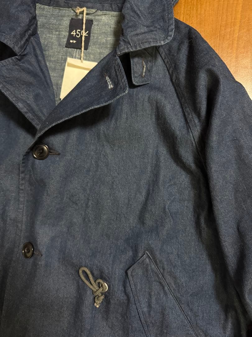 定価9.4万 タグ付 45R 大麦デニムの908モッズステンカラーコート