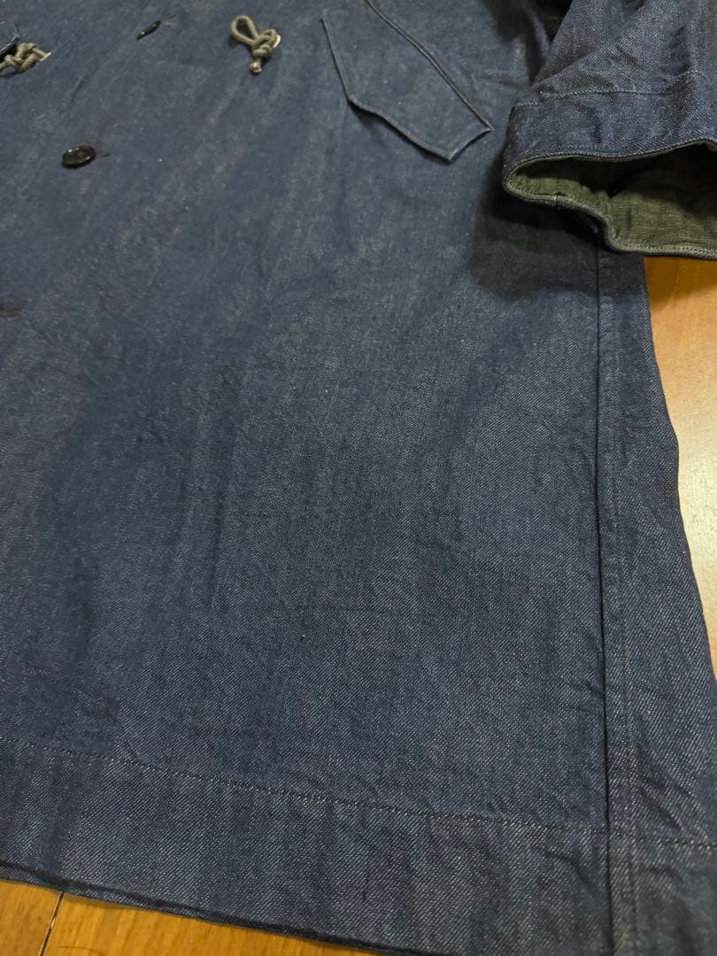 定価9.4万 タグ付 45R 大麦デニムの908モッズステンカラーコート