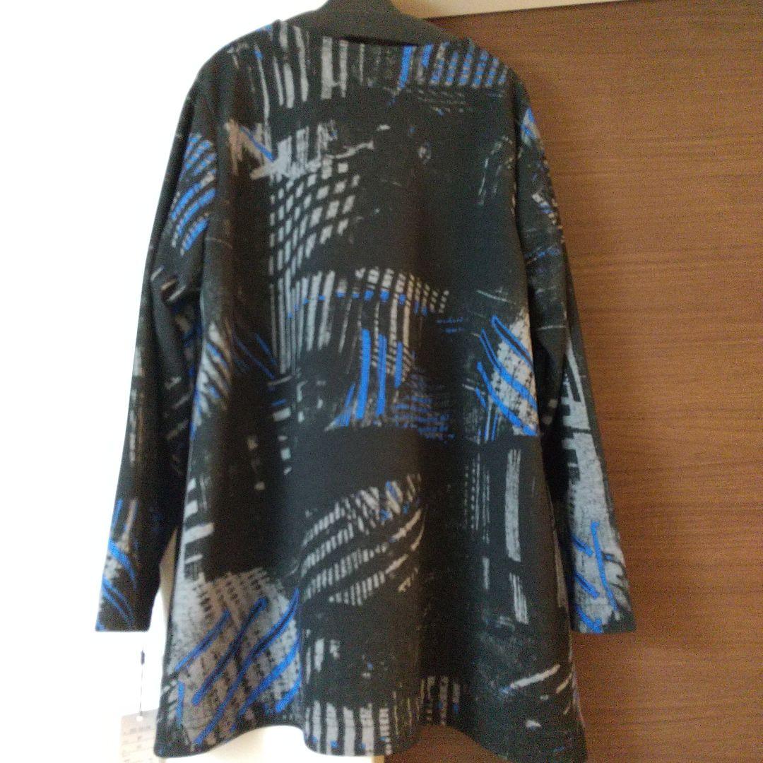 新品 チュニックワンピース 黒 グレー ブルー 総柄 今季タグ付き 定価1.4万