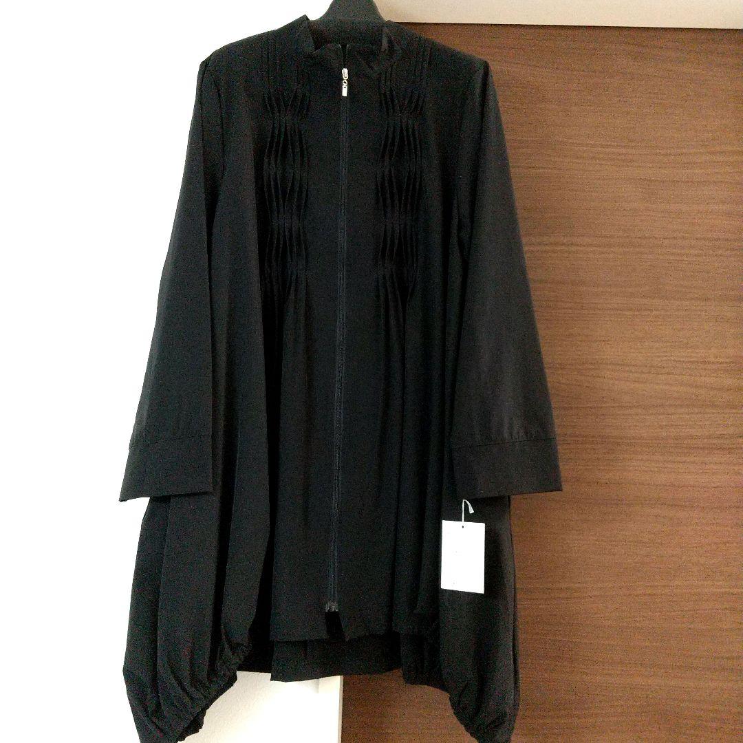 新品 チュニックワンピース 黒 グレー ブルー 総柄 今季タグ付き 定価1.4万