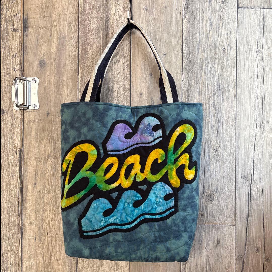 ハワイアンキルト⭐︎ハンバーガーと波ハンドメイドバック⭐︎