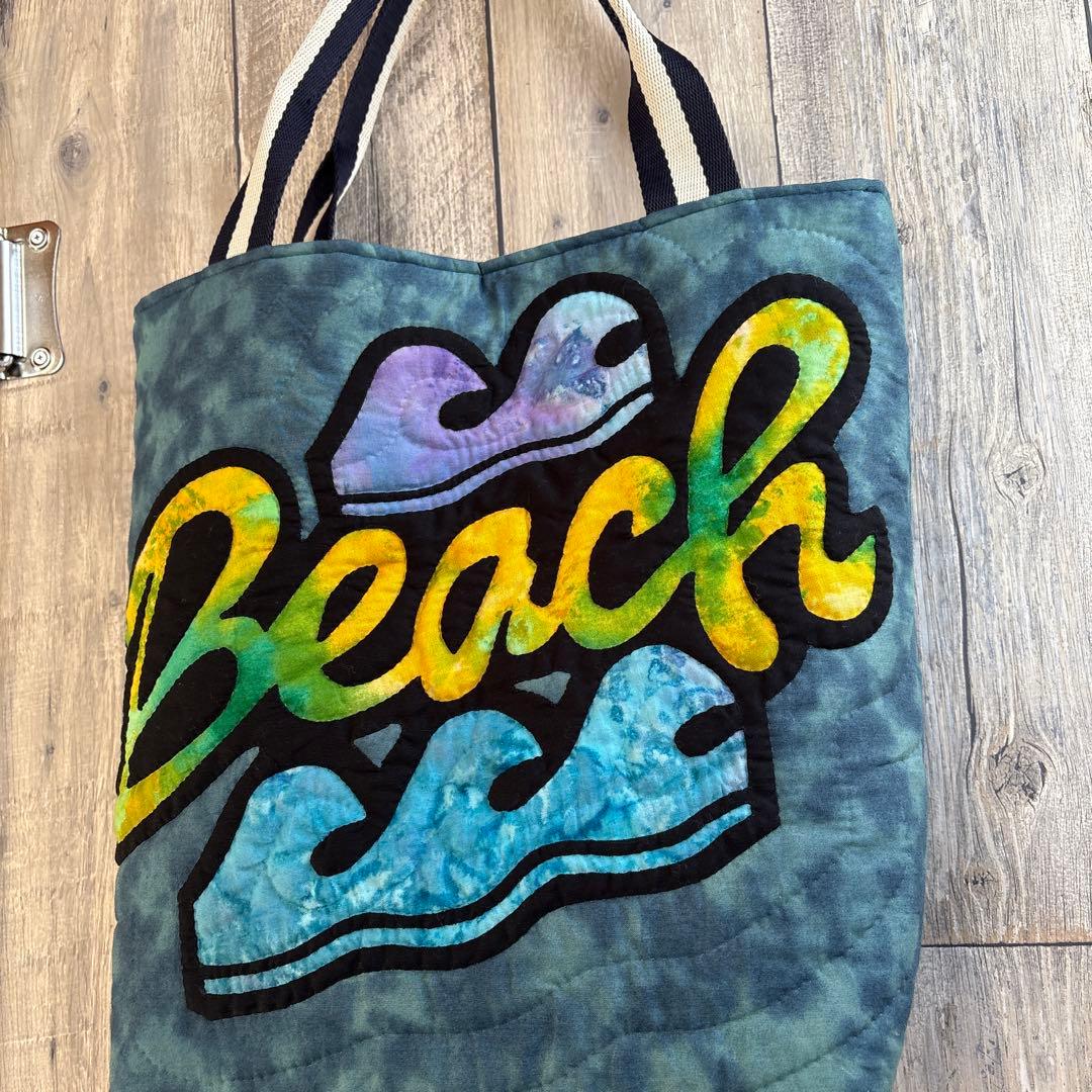 ハワイアンキルト⭐︎ハンバーガーと波ハンドメイドバック⭐︎