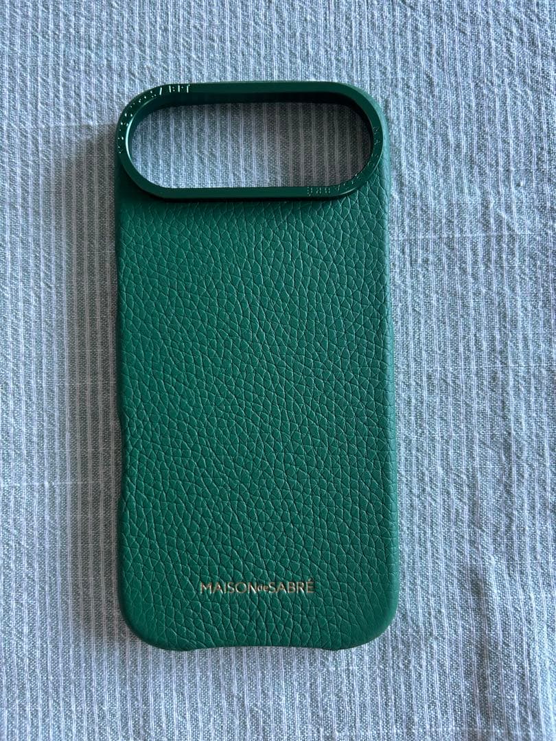 iPhone17Air ケース MAISON de SABRÉ グリーン レザー