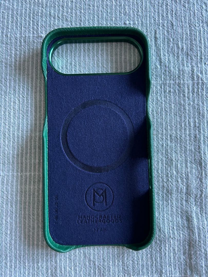 iPhone17Air ケース MAISON de SABRÉ グリーン レザー