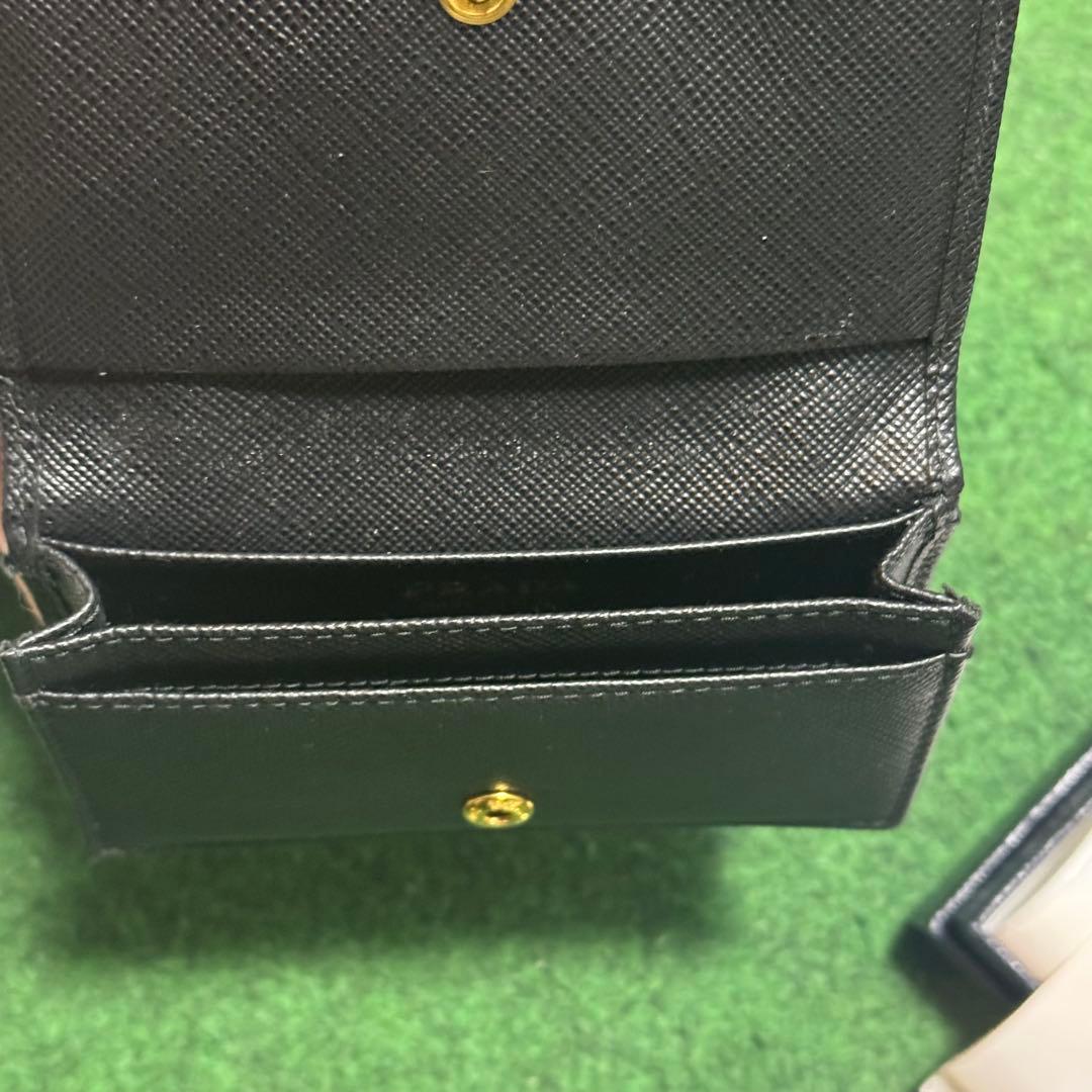 PRADA ブラックレザー 名刺入れ 箱付き