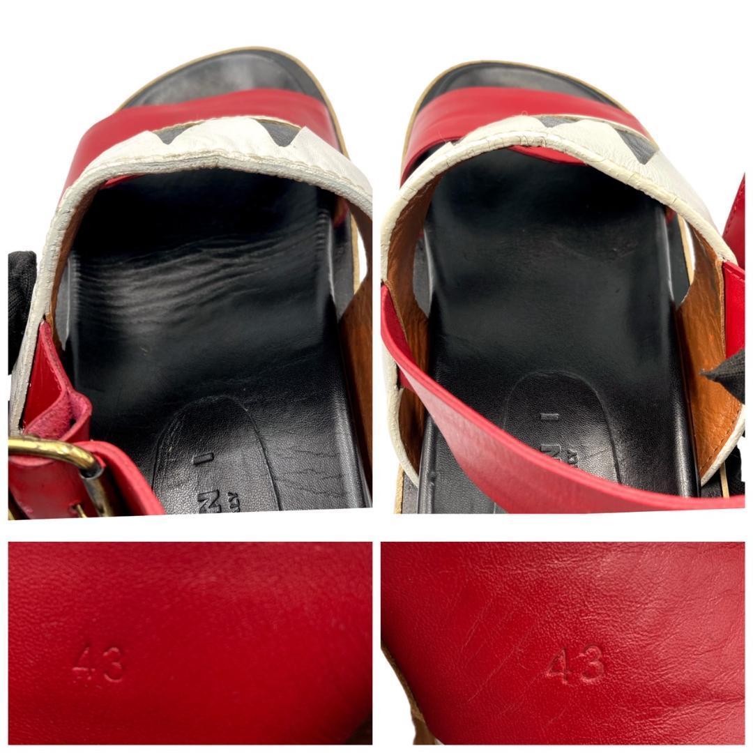 【希少】　MARNI マルニ　レザー サンダル　サイズ43　28㎝　0413