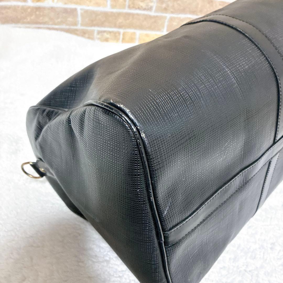 HUNTINGWORLD ハンティングワールド　ボストンバック　pvc ブラック