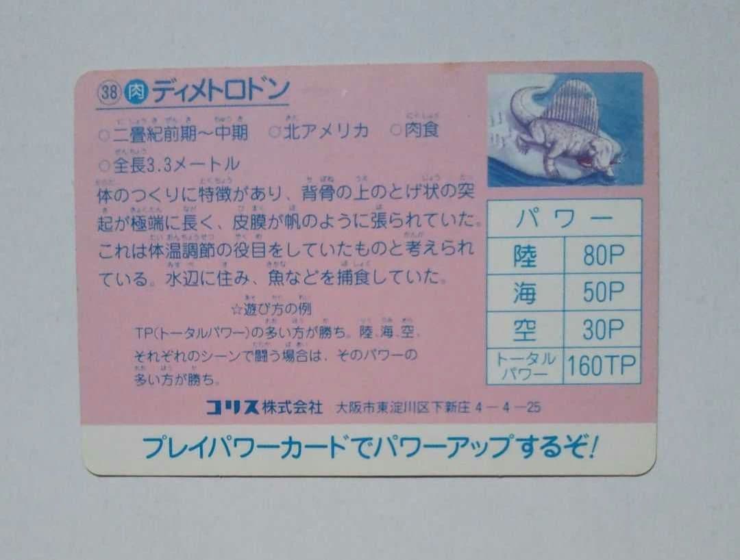 恐竜カード ディメトロドン コリス おまけカード ドラゴン ビジュアルカード