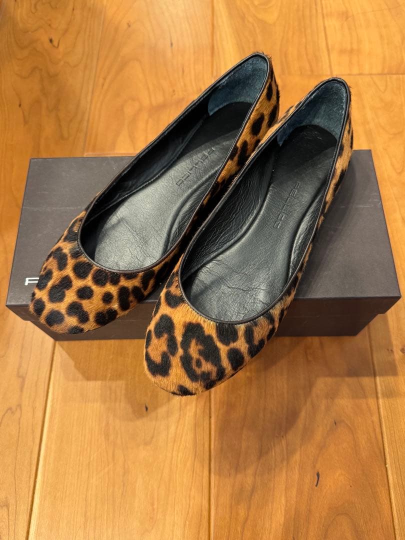 ペリーコ PELLICO ハラコ レオパード柄 フラットシューズ パンプス
