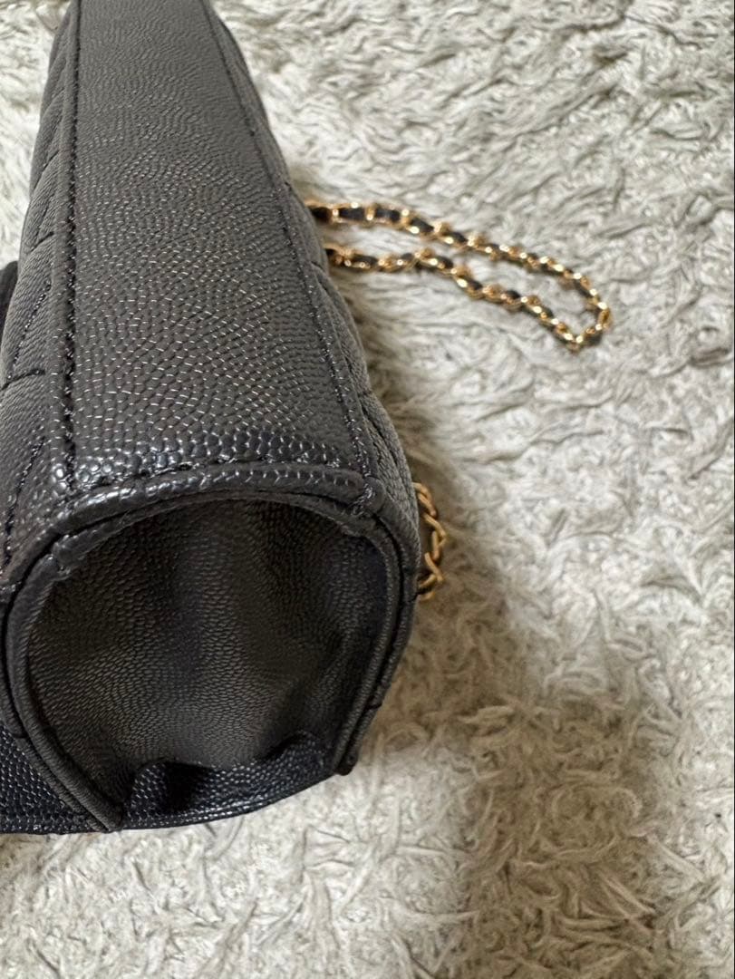 CHANEL ブラックレザー バッグ　ノベルティ