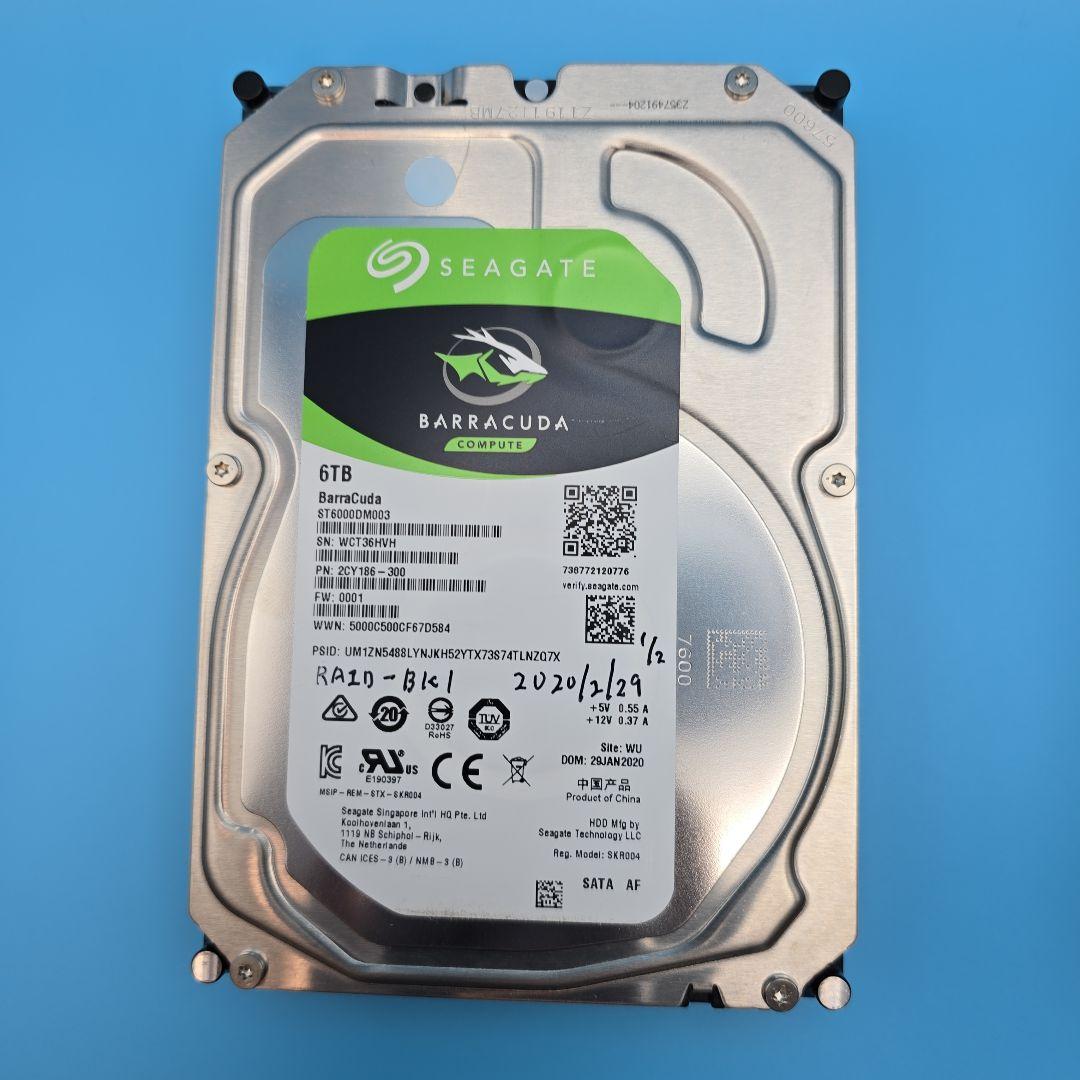 Seagate 6TB×2台セットHDD 計12TB (ST6000DM003)