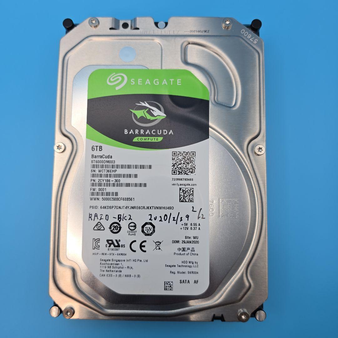 Seagate 6TB×2台セットHDD 計12TB (ST6000DM003)