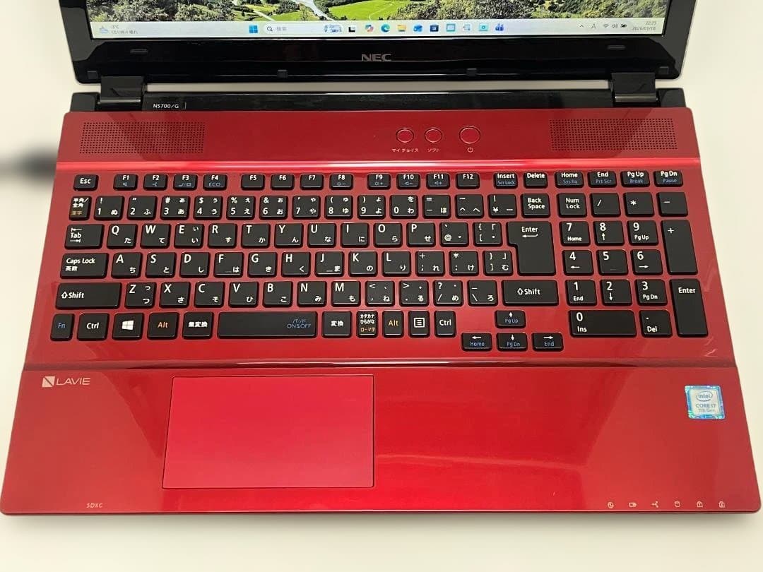 NECノートパソコン Core i7/8GB/新品SSD/Windows11