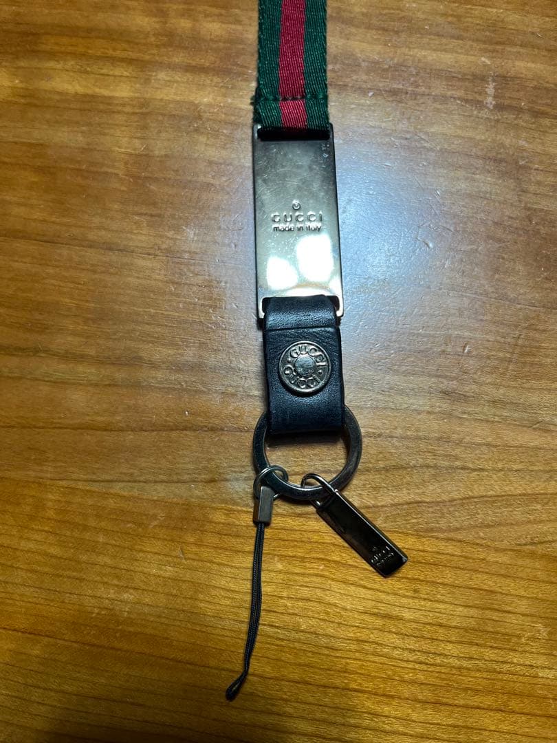 【美品】GUCCI キャンバス セキュリティカード & 携帯ストラップ