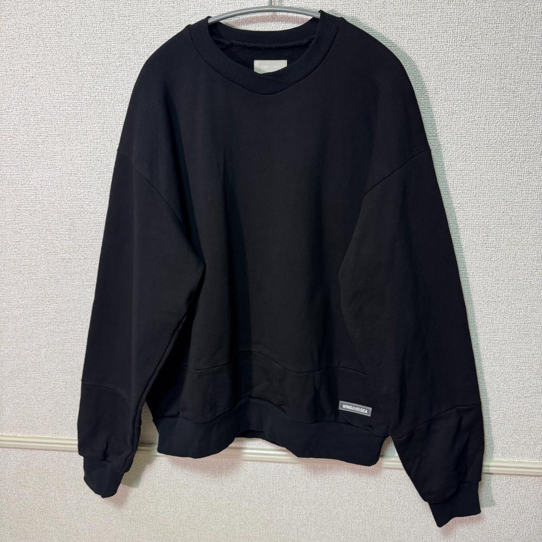 【美品】WIND AND SEA ウィンダンシー バックロゴ スウェット L