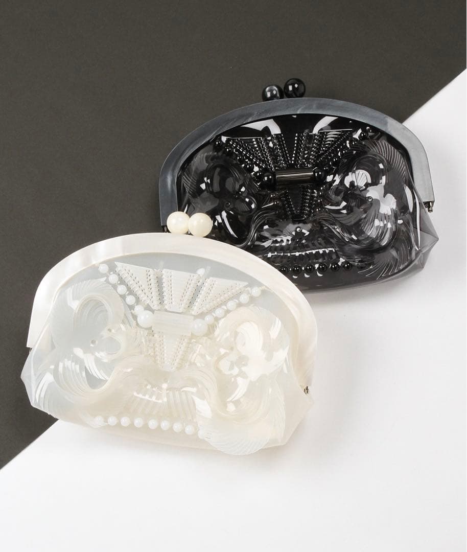 mamekurogouchi マメ クロゴウチ ガマグチ PVCクラッチ