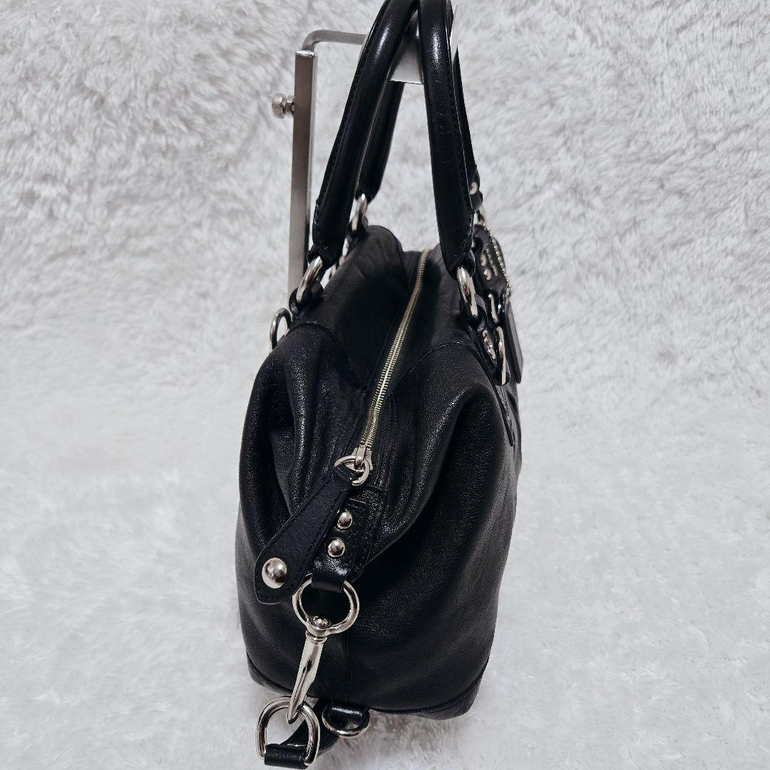 COACH マディソン アシュレイ 2WAY 黒 レザー ショルダー ボストン