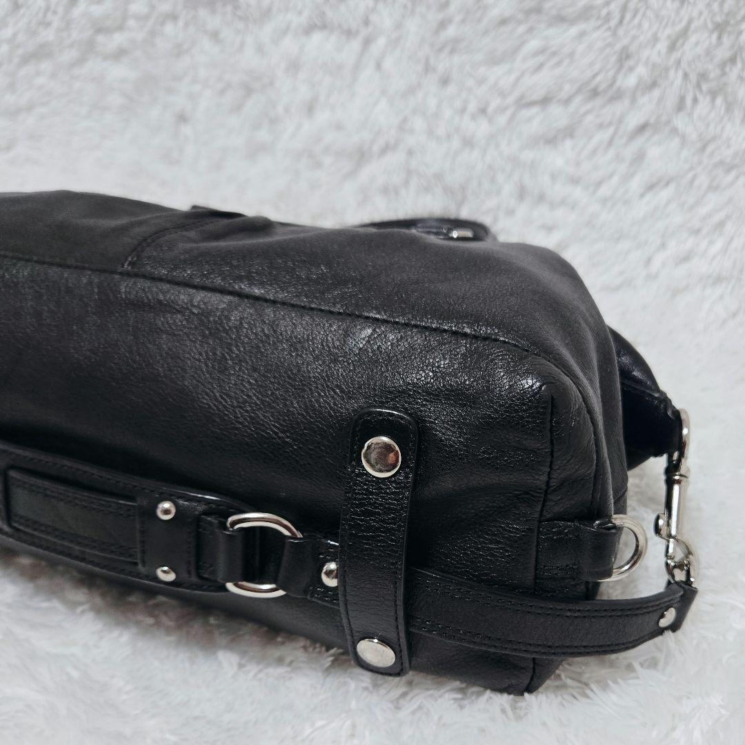 COACH マディソン アシュレイ 2WAY 黒 レザー ショルダー ボストン