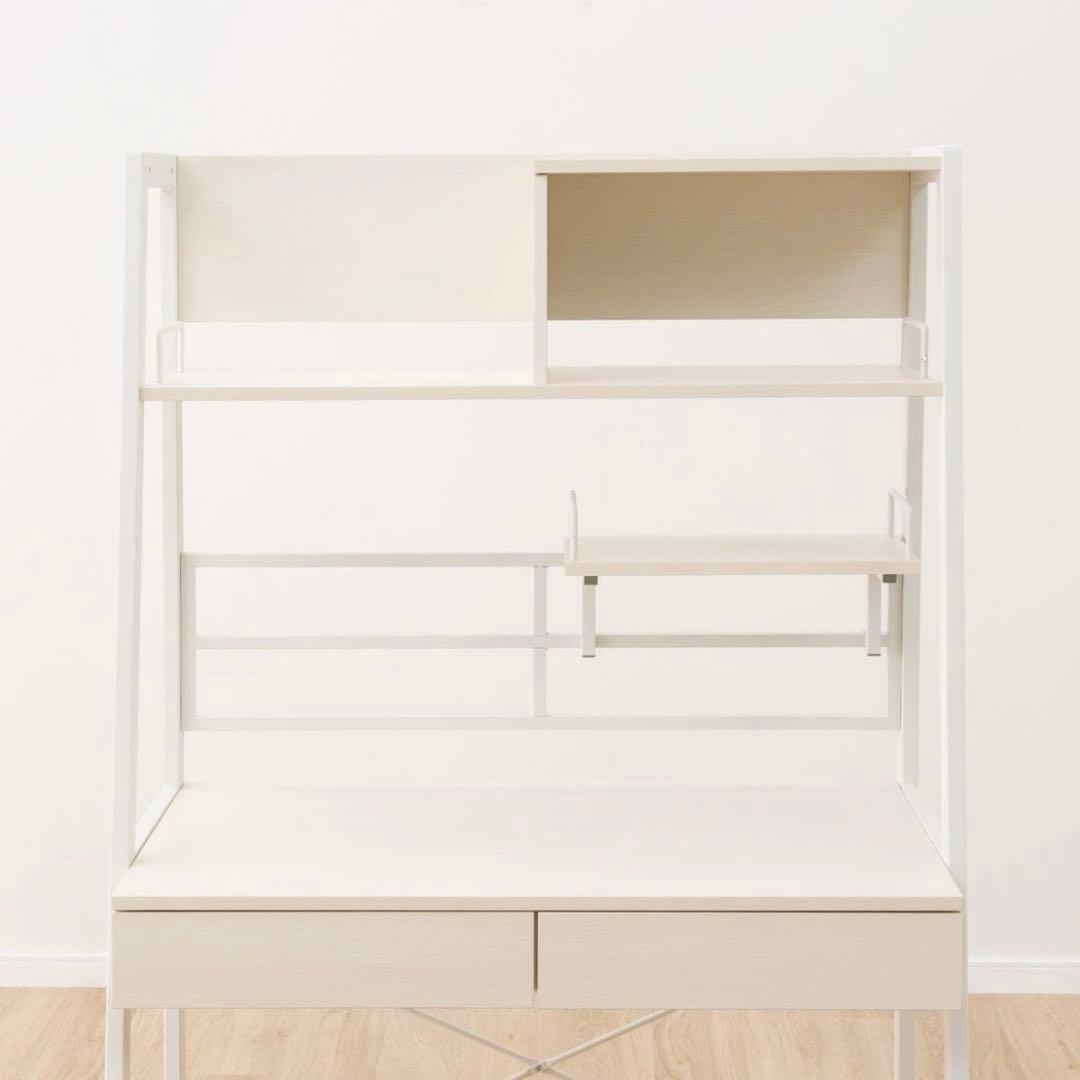 ニトリ/省スペースデスク(ホワイトウォッシュ)