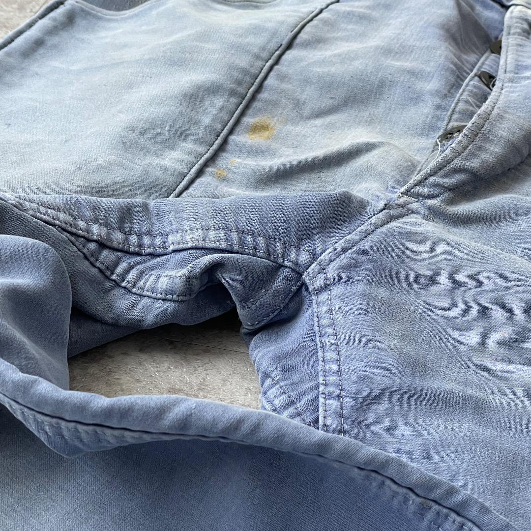 50-60s LE CROiSiC フレンチワークパンツ モールスキン ブルー