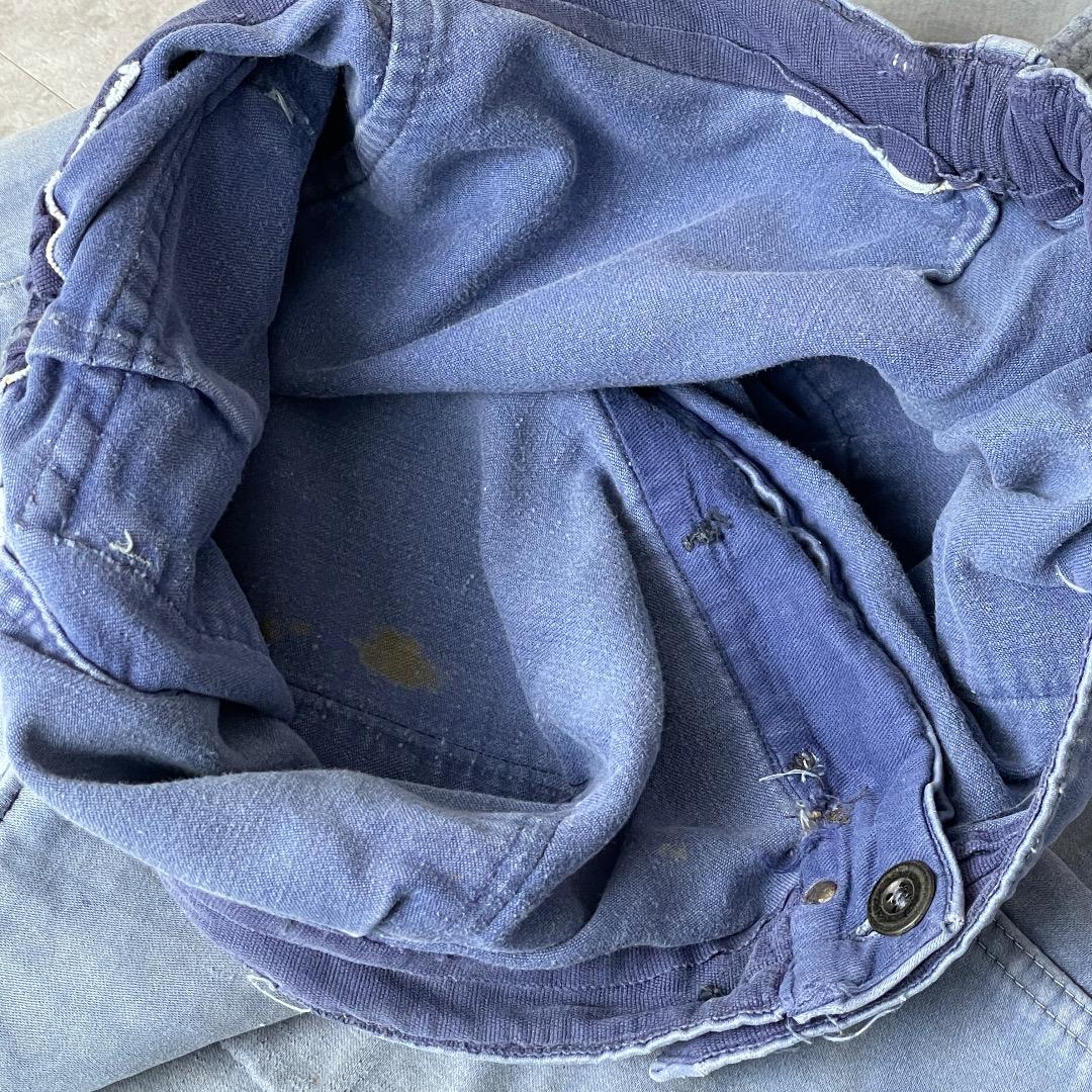 50-60s LE CROiSiC フレンチワークパンツ モールスキン ブルー