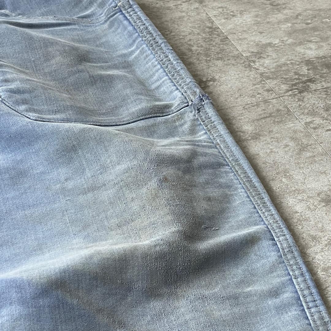 50-60s LE CROiSiC フレンチワークパンツ モールスキン ブルー