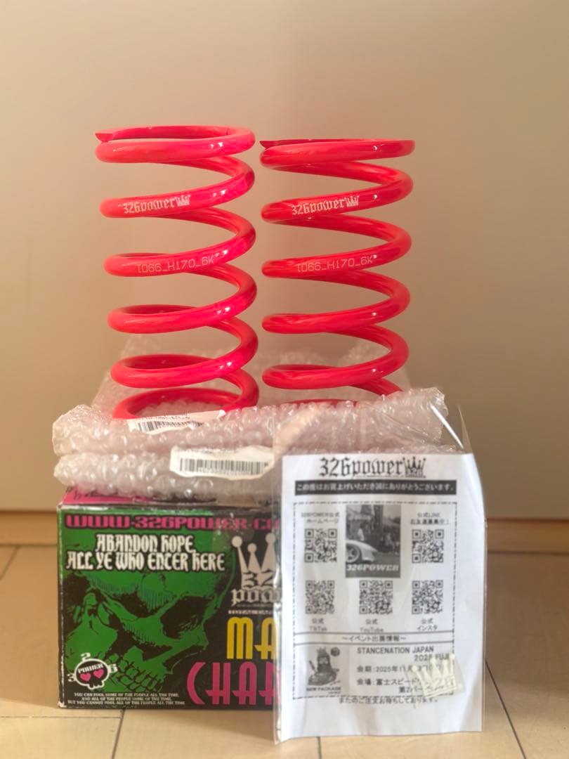 【新品】326power チャラバネ ID66 H170 6K ピンク