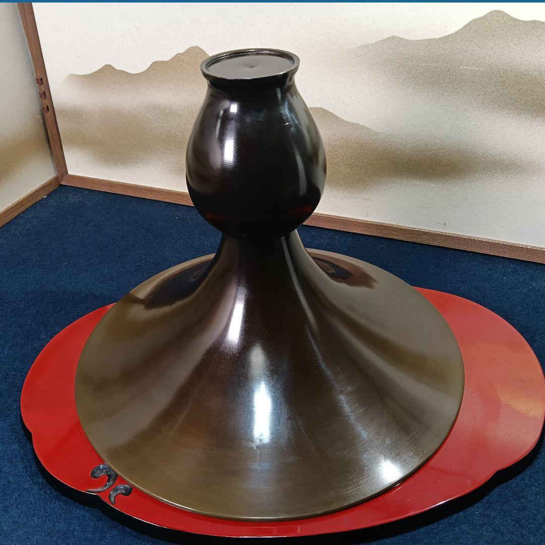 AO37 曙作 銅器 唐金 花器 花入 伝統工芸 紙箱 華道水盤 池坊