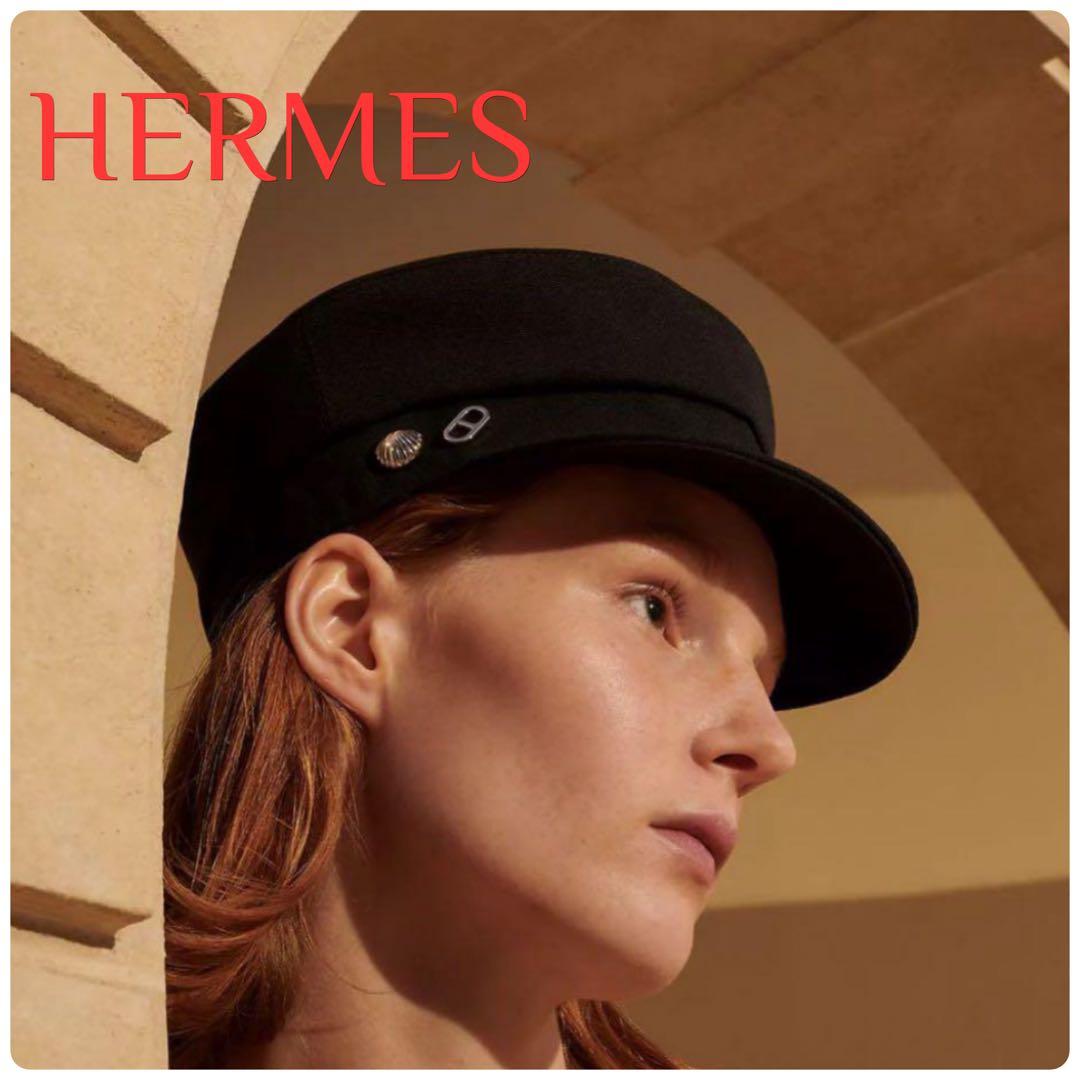 エルメス キャスケット2024SS人気《 ジュリエッタ・シーシェル 》57黒美品