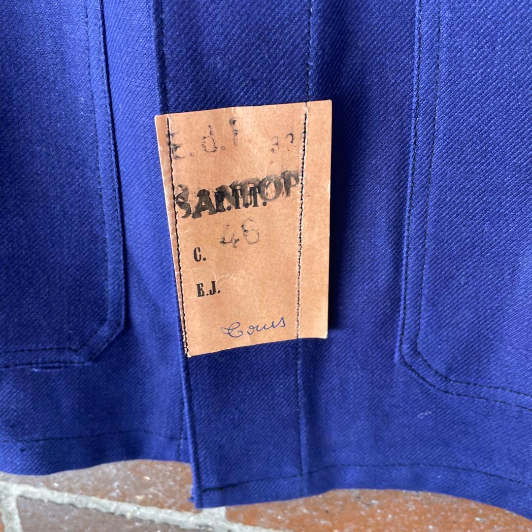 60's ビンテージ　コットンツイル　カバーオール　フランス　モールスキン