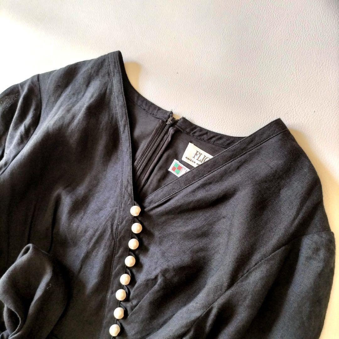 あさみん様　フリッカ　パールボタンリネンワンピース