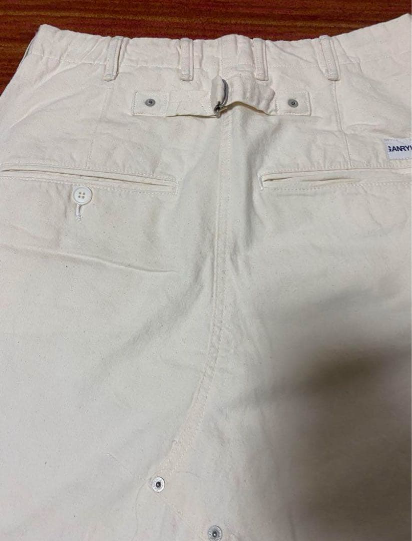 FUMITO GANRYU ガンリュウサルエルパンツ M 生成り ホワイト 白
