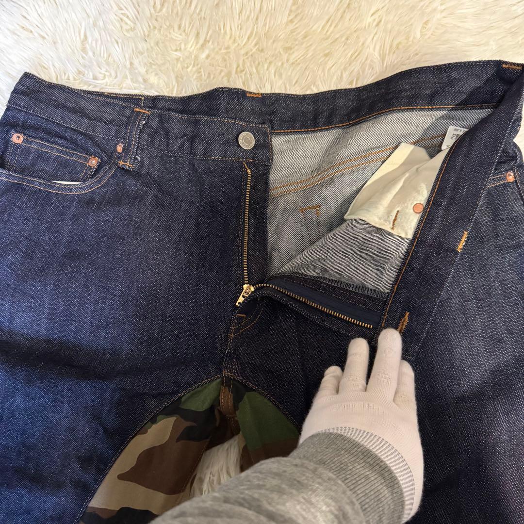 児島ジーンズ　スペースモンキーコンボパンツ　カモフラ柄　サイズ42 ビッグサイズ