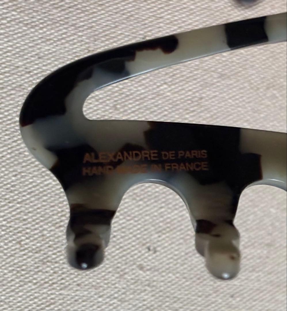新品未使用 アレクサンドルドゥパリ ヘアクリップ ブラック×アルビノス