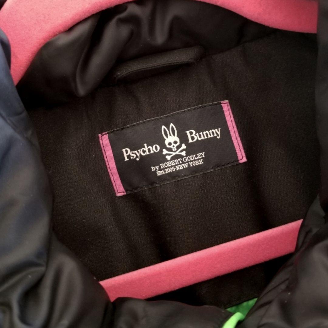美品サイコバニーPsycho Bunnyネオンパイピング ダウンベスト　L