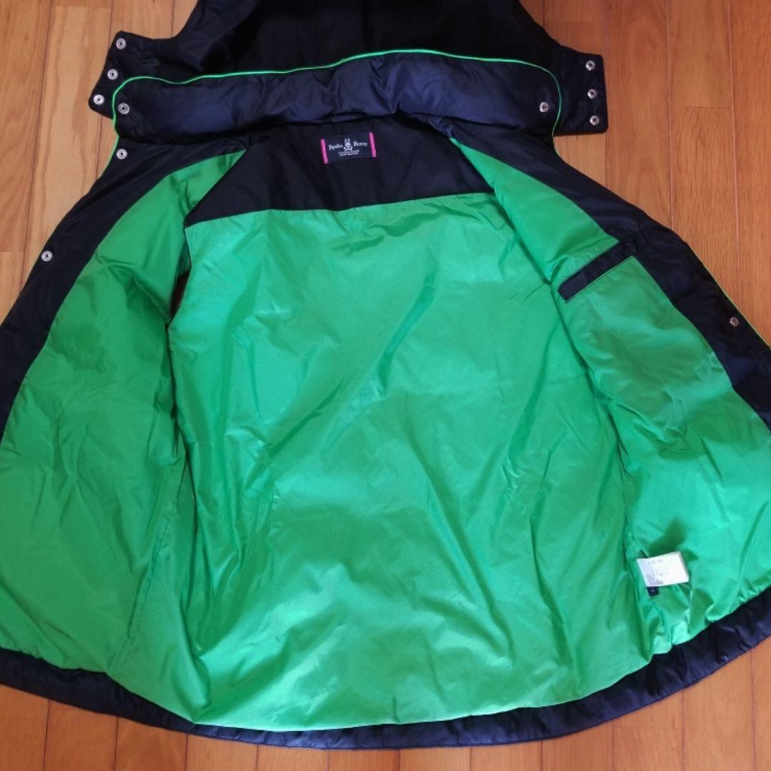 美品サイコバニーPsycho Bunnyネオンパイピング ダウンベスト　L