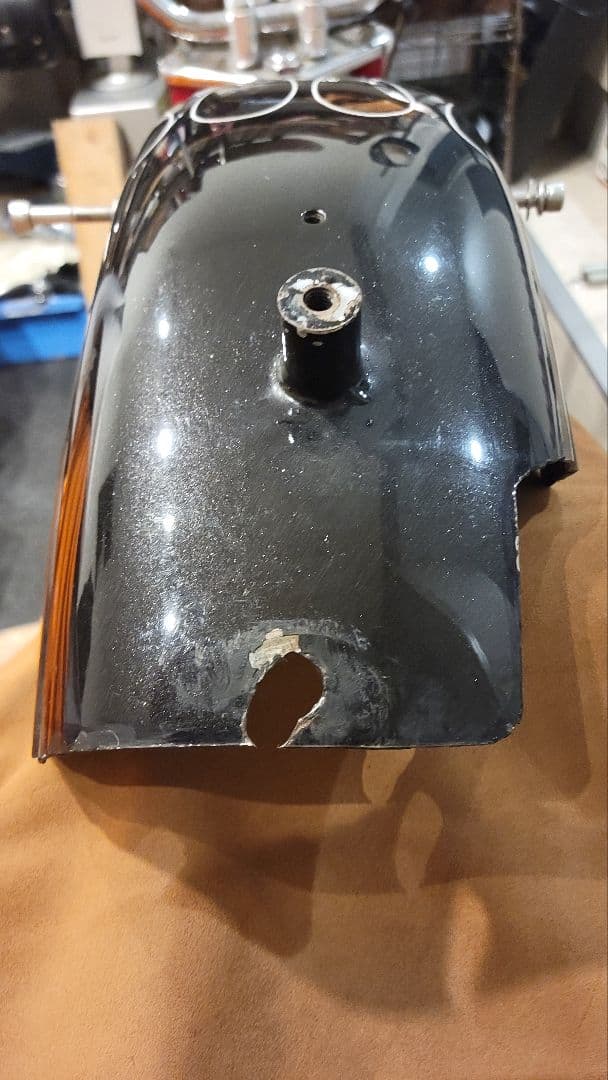 ハーレー ショベル ガソリンタンク リアフェンダータンク内錆無し