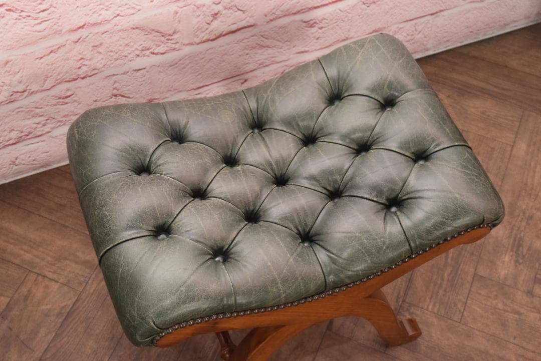 VARO,S.A. VALENTI/バロッサバレンティ 総本革スツールオットマン