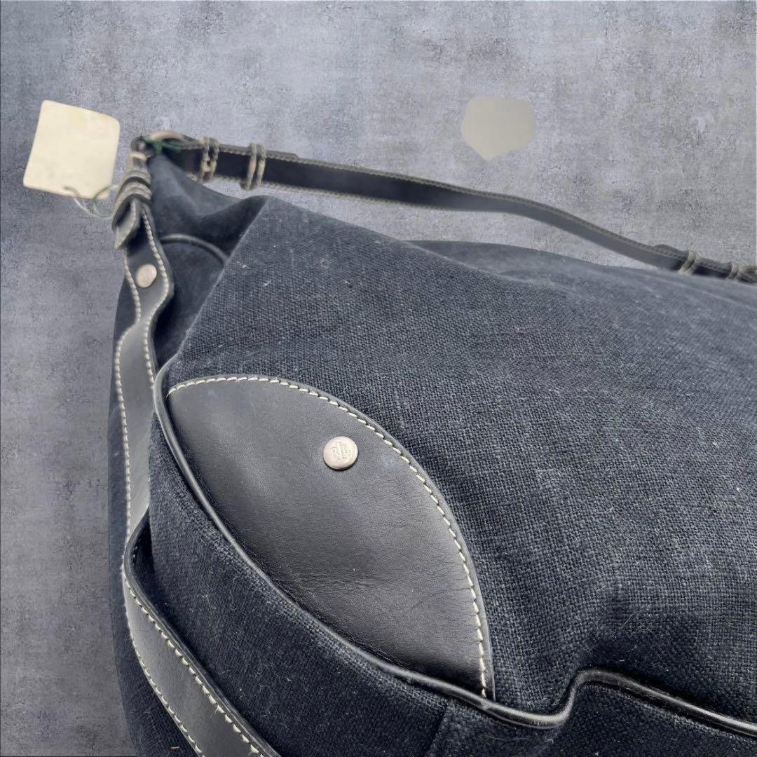 LAUREN RALPH LAUREN ワンショルダーバッグ キャンバス レザー