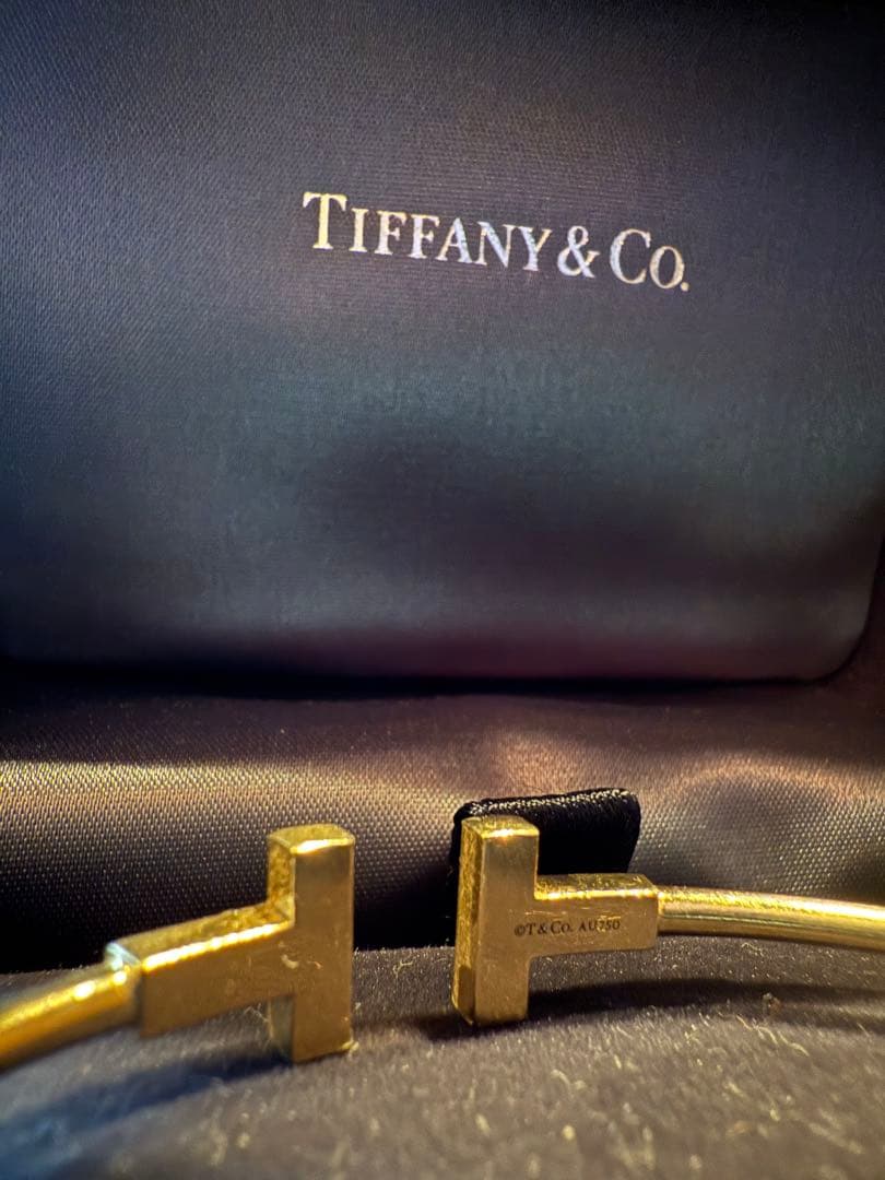 Tiffany & Co. 公式Tナローワイヤーブレスレット　イエローゴールド
