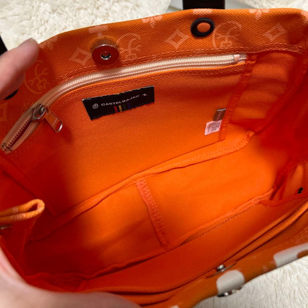 極美品♡CASTELBAJAC♡カステルバジャック ハンドバッグ オレンジ