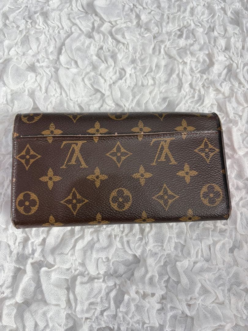 Louis Vuitton モノグラム長財布　ブラウン×レッド