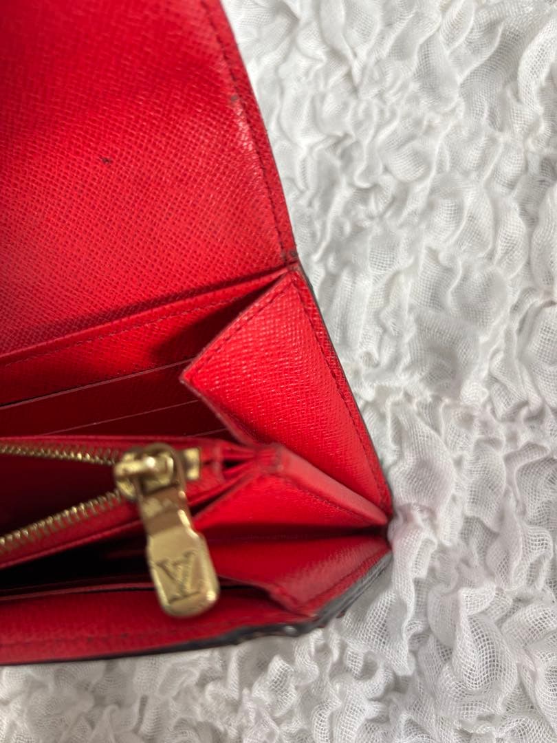 Louis Vuitton モノグラム長財布　ブラウン×レッド