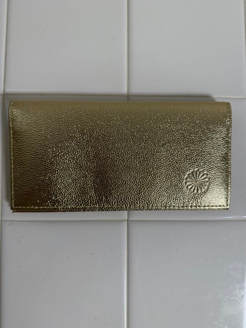 皇居の長財布•ゴールド•本革•新品未使用