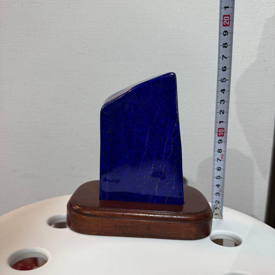 ☆ラピスラズリ☆5A☆引寄せ☆約1474gアフガニスタン産☆天然無着色☆木製台座
