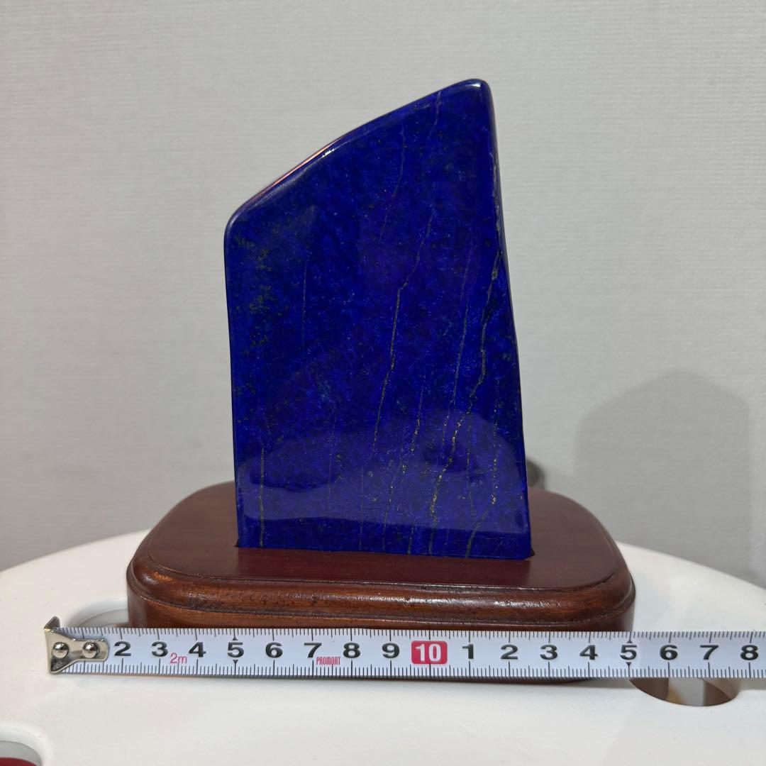 ☆ラピスラズリ☆5A☆引寄せ☆約1474gアフガニスタン産☆天然無着色☆木製台座