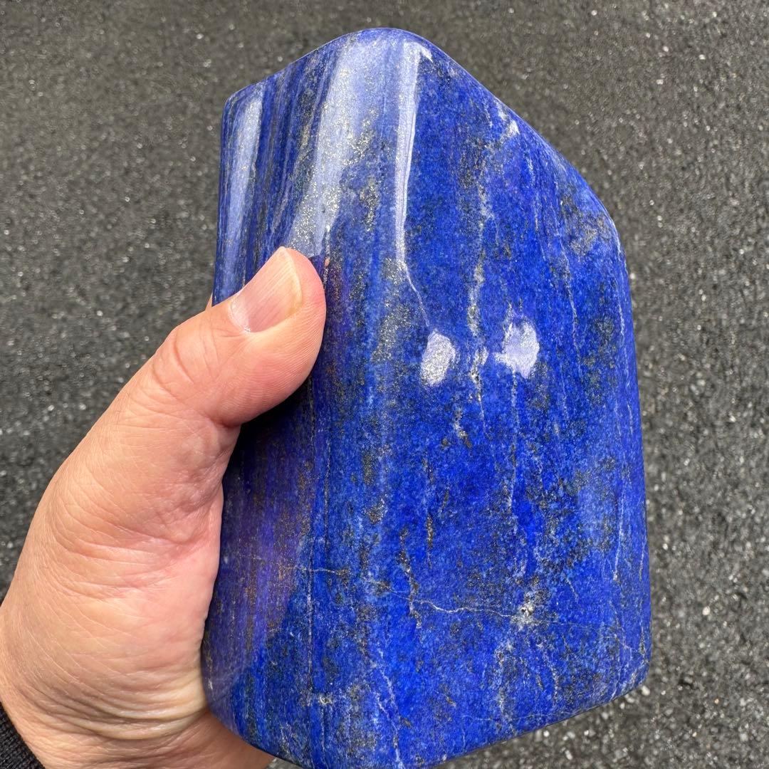 ☆ラピスラズリ☆5A☆引寄せ☆約1474gアフガニスタン産☆天然無着色☆木製台座