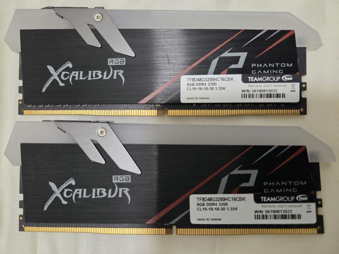 【動作確認済】Team 8GB DDR4 3200MHz 2枚　16GB