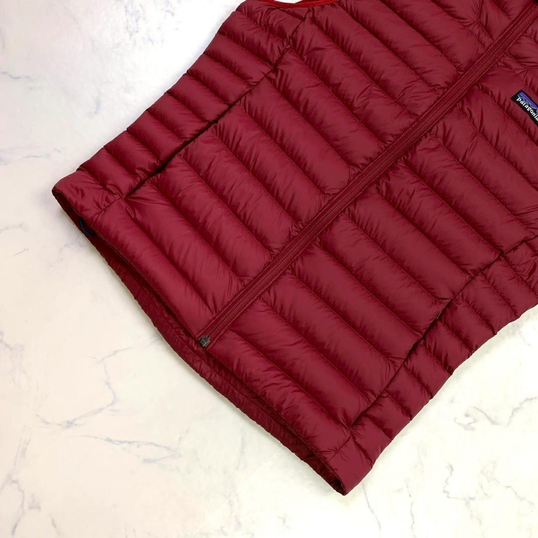 美品★22年モデル パタゴニア ダウンセーター ベスト レッド メンズ　D929